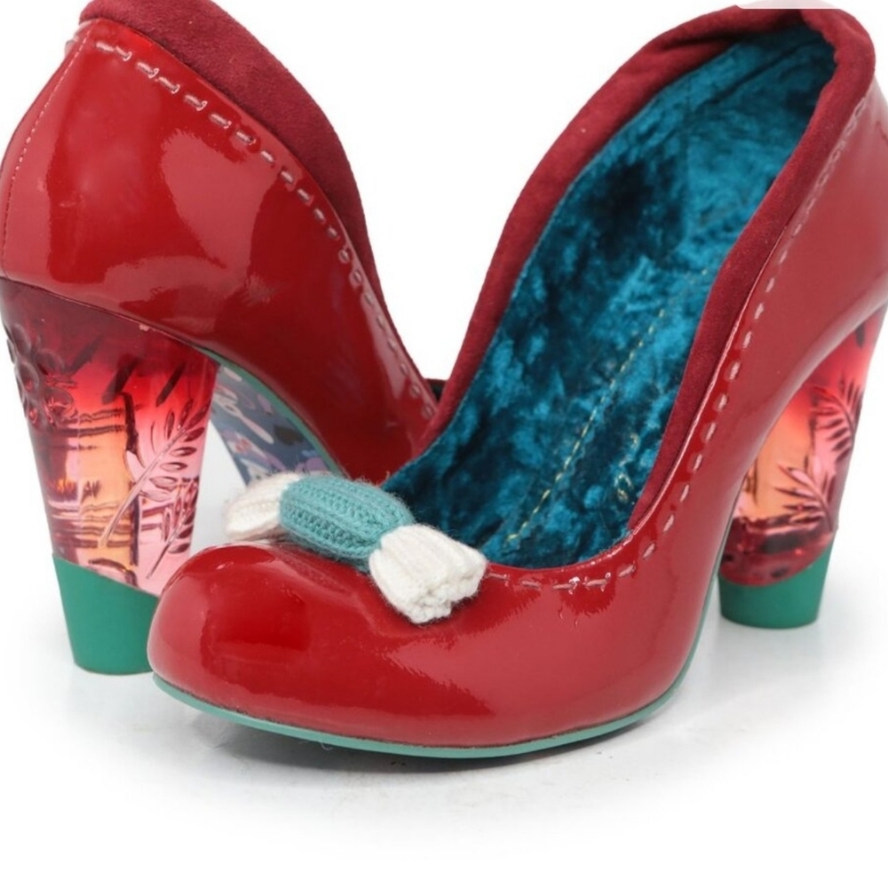 Irregular Choice Red and Teal Heels